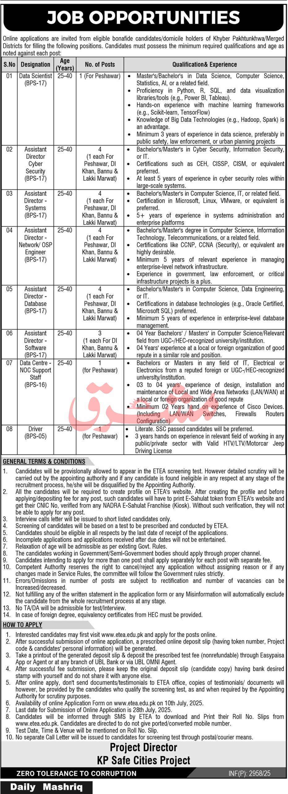 Jobs in Public Sector Organization KPK